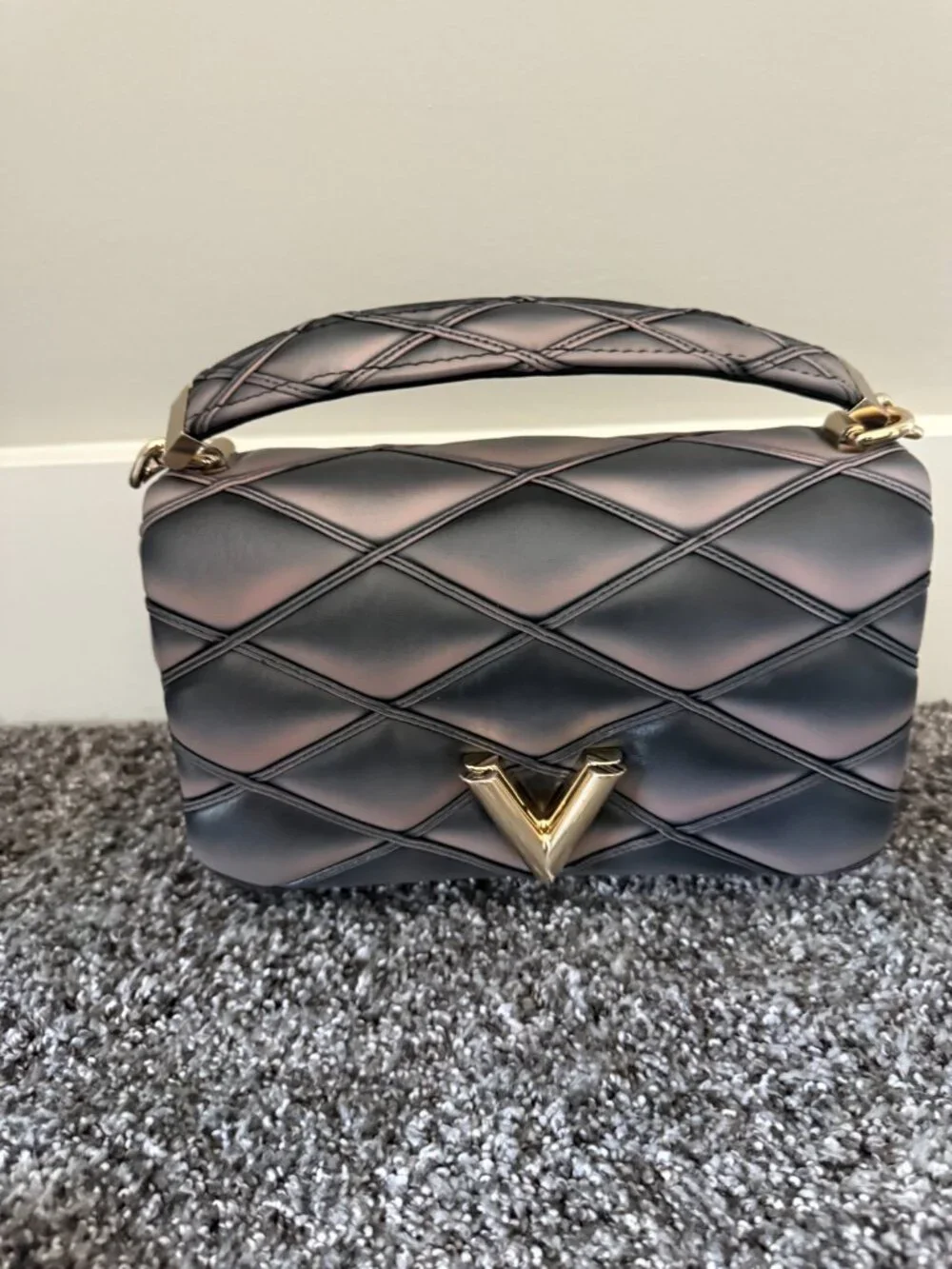 Brand New Louis Vuitton GO-14 MM (Model M23569) Black/Pink